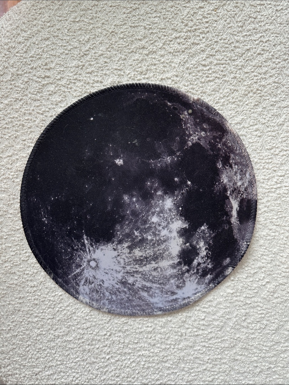 Moon Print Mousepad - Black and Gray